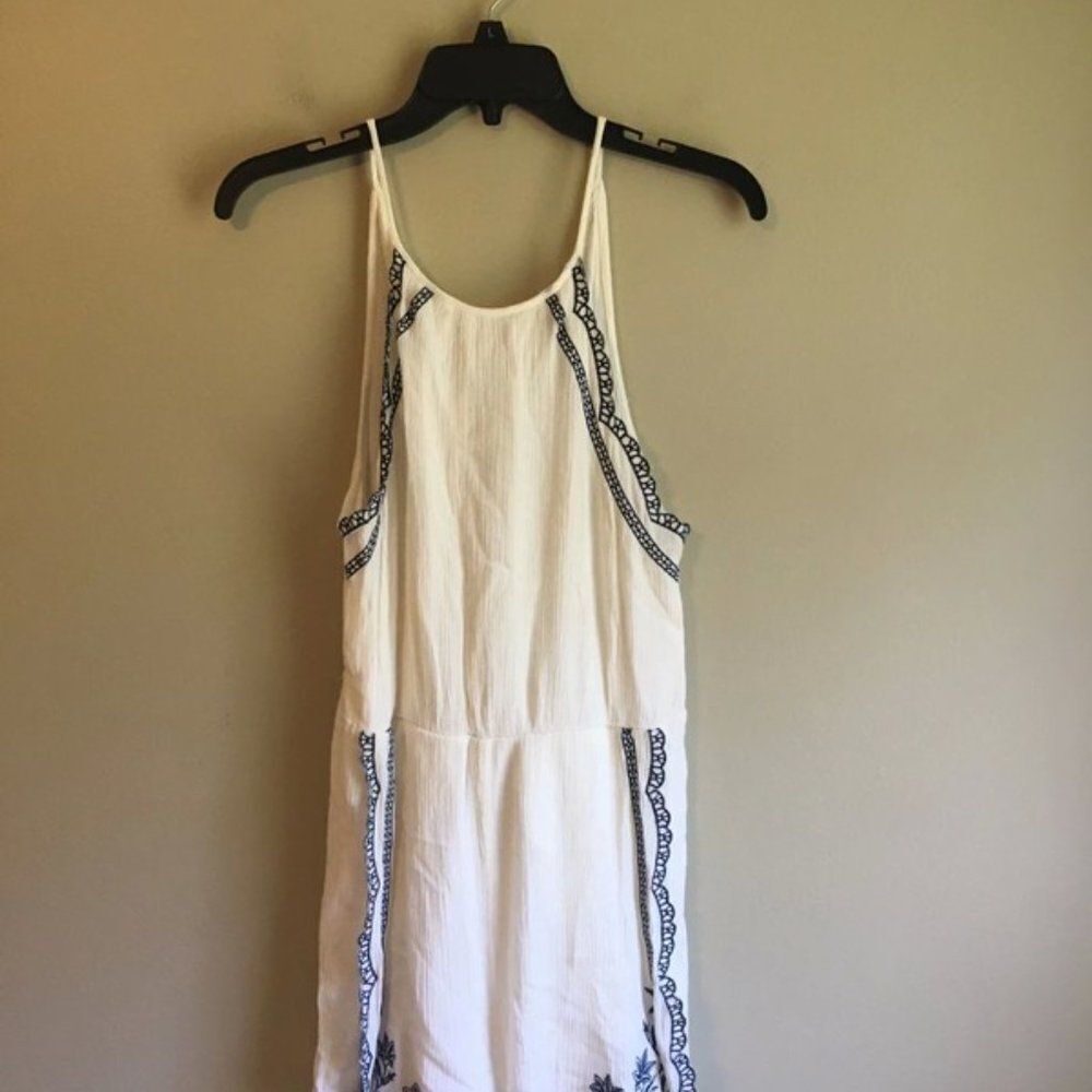 Lush large white and‎ blue romper